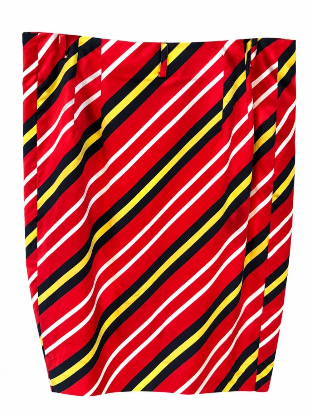 Vintage Brooks Brothers Breeches 100% Silk Wrap Pencil Skirt Red Stripe Size 8 U